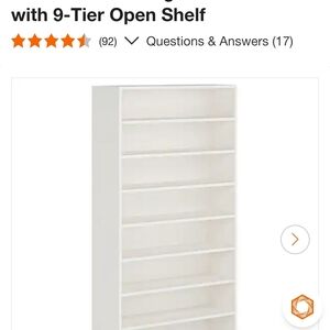 White 9-Tier Open Shelf Storage Bookcase - Home Storage & Organization